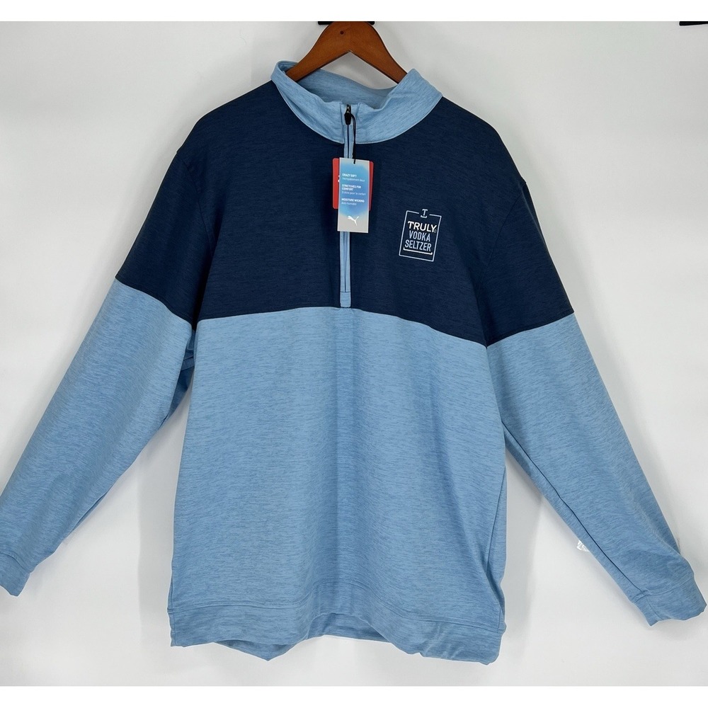 Puma Cloudspun Warm Up 1/4 Zip Pullover Size XL‎ Truly Seltzer Vodka Logo
